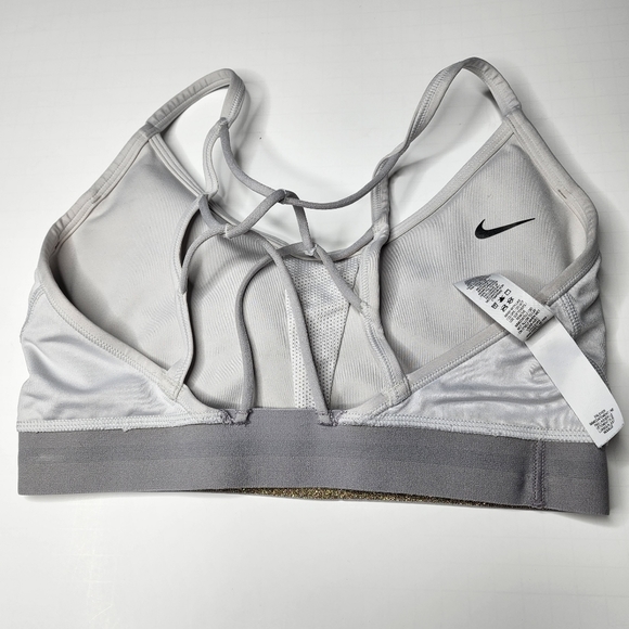 Nike Icon Clash Sport Bra Gold Accent Criss Cross Back Medium - Picture 7 of 8